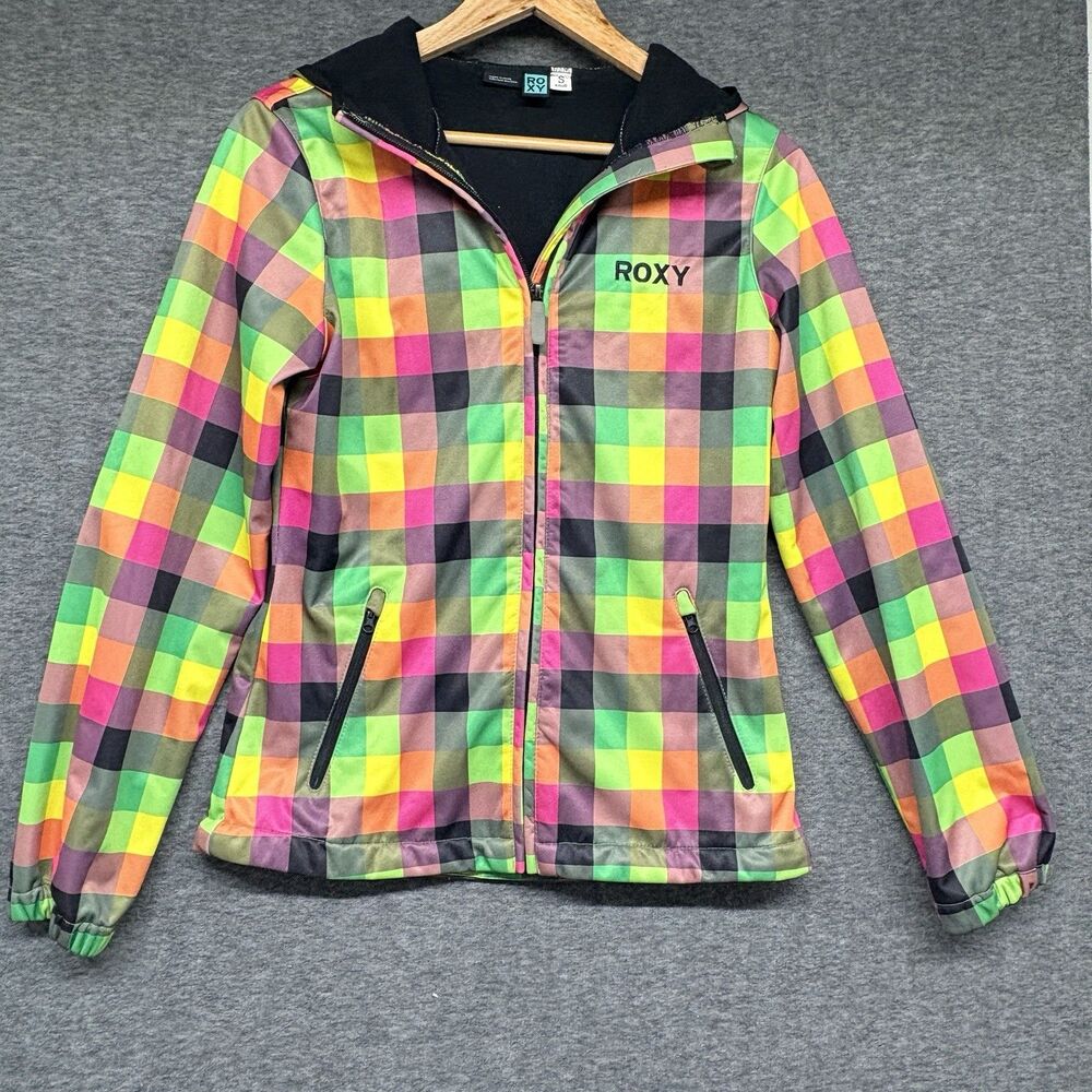 Roxy Checked Multicolored Jacket Size Small